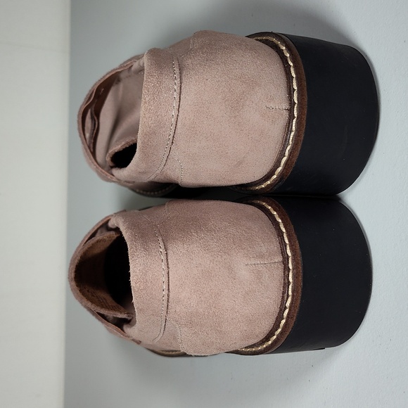 House of Harlow Gunner taupe leather platform penny loafers 8 - Picture 5 of 11